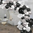 thumbnail image 1 of YANSION Black Silver White Confetti Balloons Arch Kit, 12in Latex Balloons Garland Arches Kit for Birthday, Wedding, Anniversary, Celebrations Party Decoration, 1 of 11