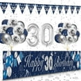 thumbnail image 1 of YANSION Men 30th Birthday Decorations, Navy Blue Silver Happy 30th Birthday Yard Banner, 30th Happy Birthday Balloons for Husband Brother Boyfriend 30th Anniversary Birthday Party Supplies, 1 of 7
