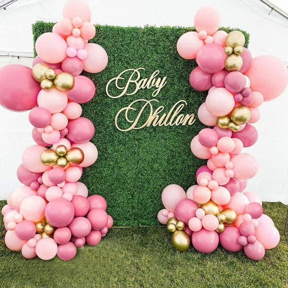 YANSION Pink Balloon Garland, 109 PCS Rose Red and Pink Balloons Arch Kit for Girls Women Wedding Bachelorette Party Decorations for Birthday Party Baby Shower