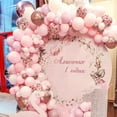 thumbnail image 1 of YANSION Pink Balloon Garland, Light Pink and White Balloon Arch Kit with Pink Confetti Matte Rose Gold Balloons Party Decorations for Girls Women Birthday Wedding Baby Shower, 1 of 7