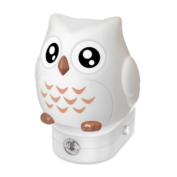 YANSUN 2-Pack Owl LED Night Light, RGB Color Changing & 3000K Warm White, Plug-in Dimmable Nightlight with Memory Function, Cute Animal Design for Kids Room, Nursery, Bedroom