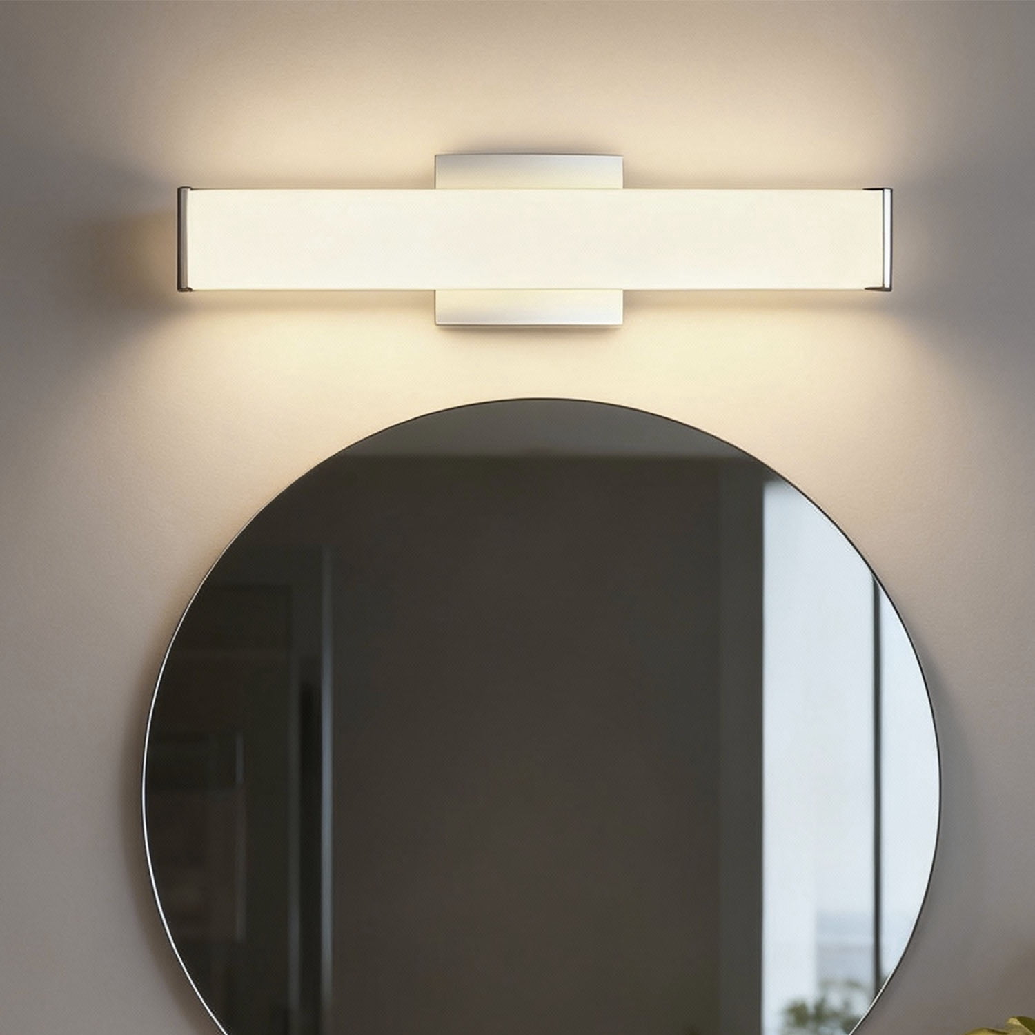 YANSUN 24 in Modern LED Vanity Light Bar, 20W Warm White 3000K with Chrome Finish for Bathroom & Bedroom Mirror