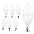thumbnail image 1 of TGMOLD 6W LED E12 Candelabra Light Bulbs, 6 Watts (60W Equivalent), Daylight White 5000K, Chandelier Bulbs for Table Lamp, Chandelier, Ceiling Fan, Kitchen, 6 Pack, 1 of 5