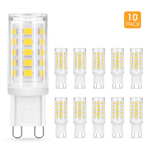 YANSUN G9 LED Light Bulbs, 4W (40W Halogen Equivalent), 400LM, 360 Degree View Angle, Daylight White (6000K), G9 Base, G9 Bulbs for Chandelier,Pack of 10/15