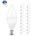 thumbnail image 1 of YANSUN LED E12 Candelabra Light Bulbs, 6 Watts 60W Equivalent, Daylight White 5000K, Non-Dimmable for Table Lamp, Chandelier, Ceiling Fan, 18 Pack, 1 of 5