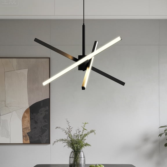 YANSUN Modern Geometric LED Pendant Light, Adjustable Hanging, Dimmable & Color Changing with Remote, 8W Integrated for Living Room, Kitchen Island, Dining Room