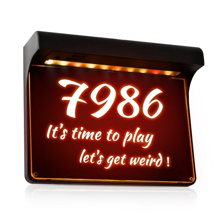Solar lighted mailbox numbers on sale