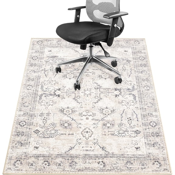 YANTON 36x48 Office Chair Mat for Hardwood Floor & Tile Floor, Rolling Computer Chair Under Desk Mat, Machine Washable Floor Mat for Office Chair, Low Pile Anti Slip Desk Chair Mat, Office Rug