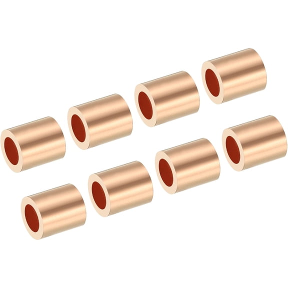 YANTONG 1/8"/3mm Wire Rope Stop Sleeve,40 Pack Copper Crimping Loop Sleeve End for Wire Rope Cable Ferrule, Golden