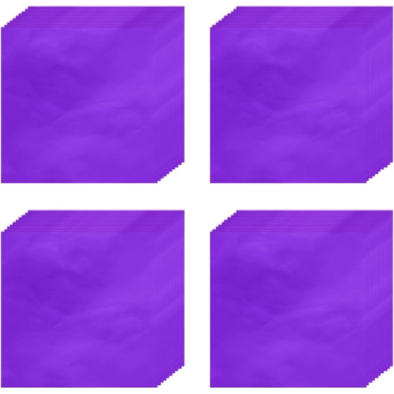 YANTONG 100pcs Foil Candy Wrappers, 8 x 8 Inch Chocolate Bar Wrappers, Aluminum Foil Paper for Caramel Candy Packaging Decoration (Purple, Glossy Finish)