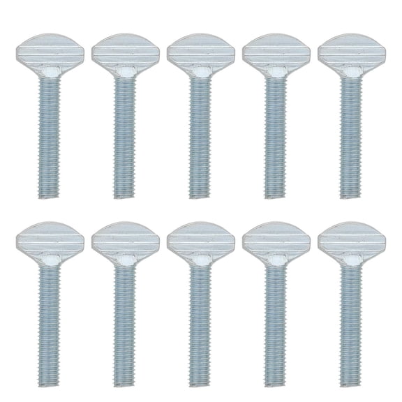 YANTONG 10pcs Flat Head Thumb Screws No Shoulder Spade Head Hand-tightened Thumb Bolts Fully Threaded Screws for Industrial and Scientific Use