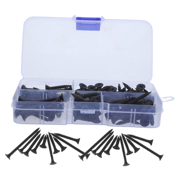 YANTONG 130pcs Black Self Tapping Countersunk Screws Set M3.5 Carbon Steel for Plastic and Light Metal DIY and Professional Use Versatile Screws for Plasterboard and Wood