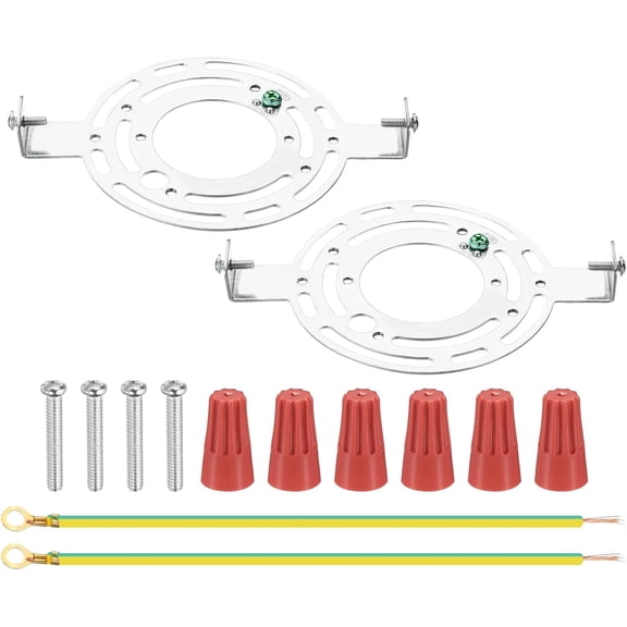 YANTONG 145mm (5.71") Universal Light Fixture Mounting Bracket Kit, 2 Set Light Crossbar Round Ceiling Plate with Screw for Wall Light Ceiling Light Pendant Chandelier
