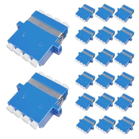 YANTONG 20Pcs LC-UPC to LC-UPC Fiber Optical Couplers 4 Fiber Channels Adapters Cable Connectors with Panel Mounting Wing for Fiber Optic Patch Cable