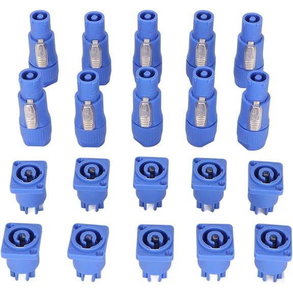 YANTONG 3 Pin AC Male and Female Head Connectors, Plug and Play Speaker Power Adapter, Input Jack for Beam Light Stage Light Power (Input)