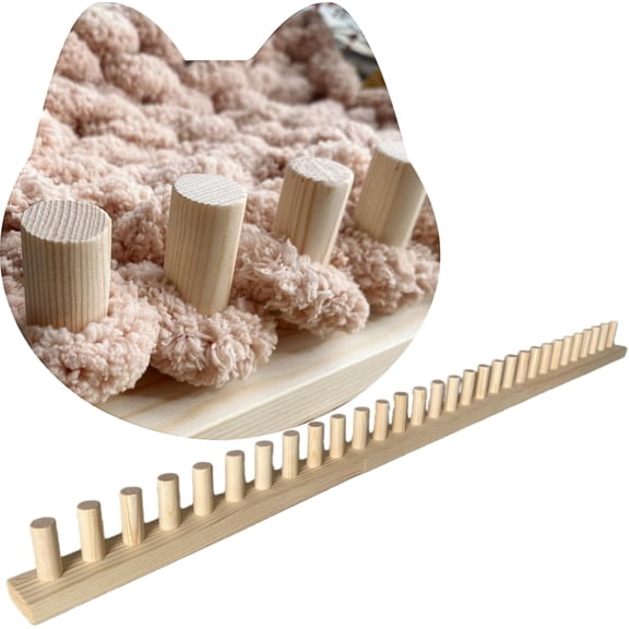 YANTONG 46'' DIY Chunky Knit Blanket Loom, Wooden Loom Frame for DIY Throw Blankets, Adjustable Size Hand Knitting Kit | No Needles Required | Foldable & Portable | Beginner Friendly Yarn Craft