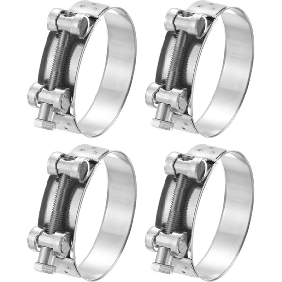 YANTONG 4Pcs T-Bolt Hose Clamp Working Range 80-85mm 201 Stainless Steel Intake Intercooler Clamps Adjustable Tube Clamps for Tubes Pipes