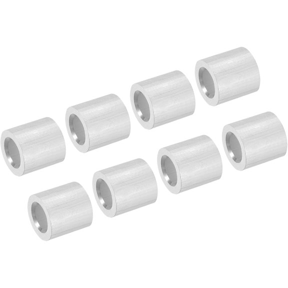 YANTONG 5/16"/8mm Wire Rope Stop Sleeve,20 Pack Aluminum Crimping Loop Sleeve for Wire Rope and Cable Ferrule,Silver