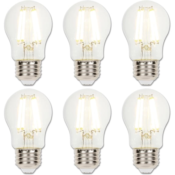 YANTONG 5279020 9 Watt (100 Watt Equivalent) A15 Dimmable Clear Filament LED Light Bulb, Medium Base, 6 Pack