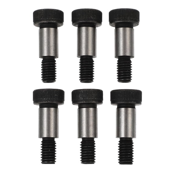 YANTONG 6pcs Carbon Steel Shoulder Screws Set Hex Socket Drive, Lightweight and Super Compressive Resistance, Practical Hexagonal Shoulder Bolts for Home Supplies and Industrial Use