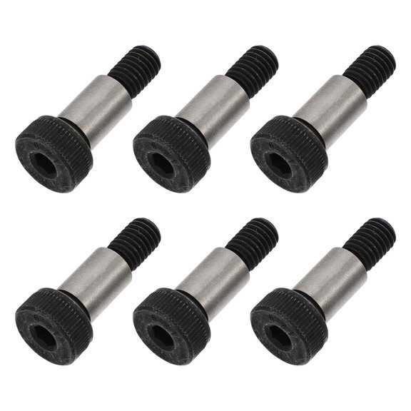 YANTONG 6pcs Carbon Steel Shoulder Screws Set Hexagonal Socket Drive, Multipurpose Rustproof Round Head Bolts for Industrial and Home Use, Anti-Skid Design