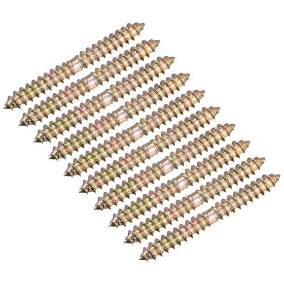 YANTONG 6x60mm Hanger Bolts, 24pcs Double Ended Self-Tapping Thread Dowel Screws for Wood Connecting
