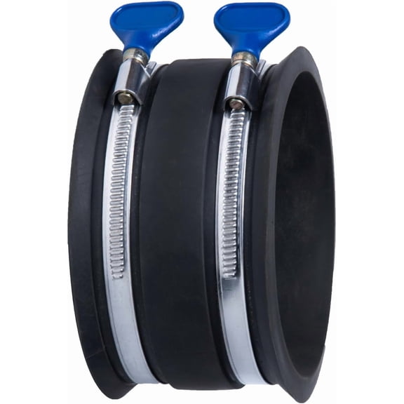 YANTONG 70369 4 Inch Dust Control Flex Cuff with Adjustable Key Hose Clamps, Hose Connector Rubber Cuff Coupler for Woodworking Dust Collection Fittings, Dust Collector Accessories & Machinery, 1pk