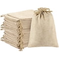 thumbnail image 1 of YANTONG 75Pcs Small Burlap Drawstring Gift Bags - 3.7"x5.4" Bulk Mini Tiny Goodie Treat Gift Bags HTV Compatible, for Valentine's Day Candy, Rustic Wedding Favors for Guests, Holiday Party Favor, 1 of 5