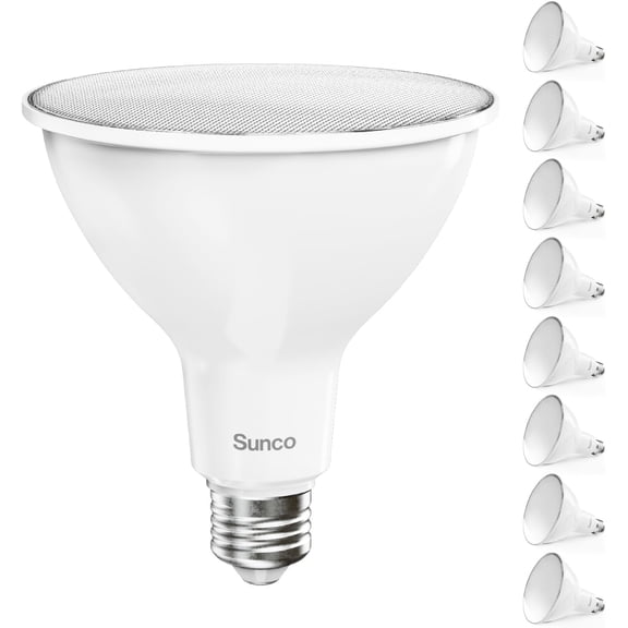 YANTONG 8 Pack PAR38 LED Flood Light Outdoor Bulb, Waterproof Bright Dimmable 13W=100W, 5000K Daylight, 1050lm, E26 Base UL Energy Star Listed