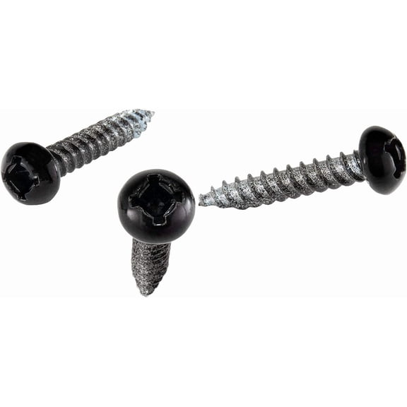 YANTONG 8x1 Pan Head Metal RV Screws | Polar Black | Multi-Pack | RV Interior Screws | Factory Finished Look | (50)