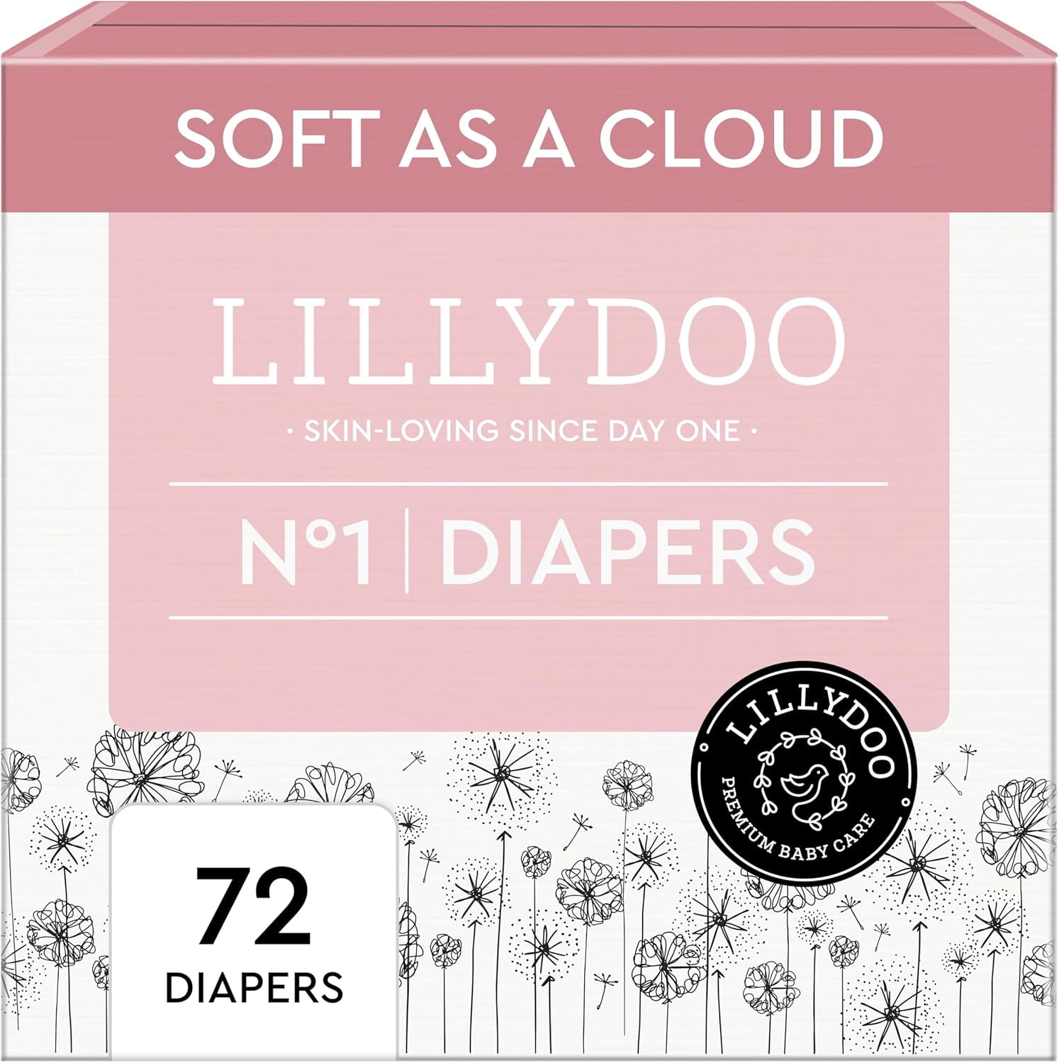 YANTONG Baby Diapers - Size 1 (4+ lbs), Half-Monthly Supply (72 Count), Leak Protection, Skin-Friendly, Ultrasoft, Perfume- & Chlorine-Free, Hypoallergenic, Dermatologist Tested, Oeko-TEX®