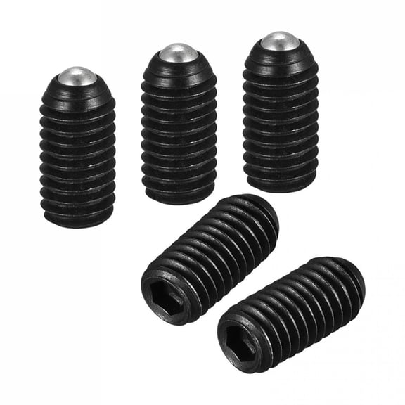 YANTONG Ball Point Set Screws, 10pcs M6 x 12mm High Carbon Steel Metric Spring Hex Socket Grub Screw