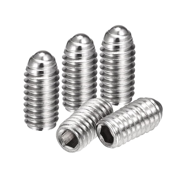 YANTONG Ball Point Set Screws, M4 x 8mm 304 Stainless Steel Metric Spring Hex Socket Screw 20pcs
