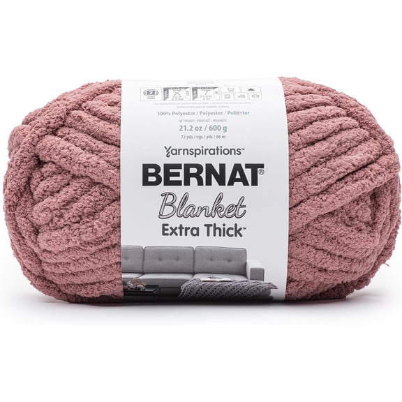 YANTONG Blanket Extra Thick Rose Yarn - 1 Pack of 21.12oz/598.74g - 100% Polyester - #7 Jumbo - 72 Yards - Chunky Yarn for Hand Knitting, Crocheting, Crafts & Amigurumi