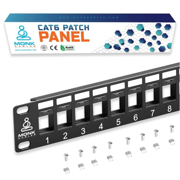 YANTONG | CAT6 Patch Panel | Inline | 24 Port (Blank)