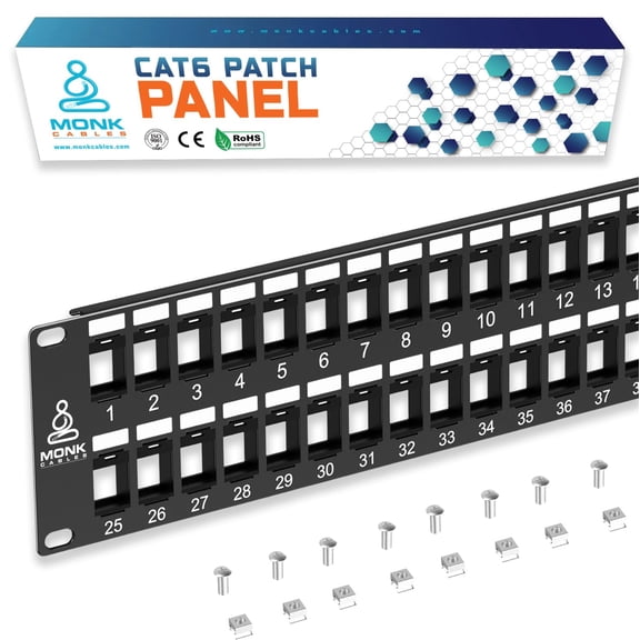 YANTONG | CAT6 Patch Panel | Puchdown | 48 Port (Blank)