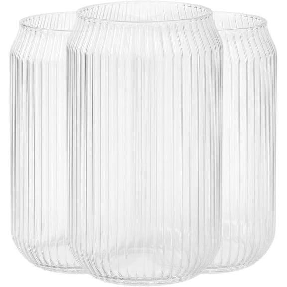 YANTONG Can Shaped Cups 30 Pack, 12oz Plastic Disposable BPA-Free for Beer, Boba Tea, Mocktails, Cocktails, Parties, Weddings, Bars, Clear Ribbed