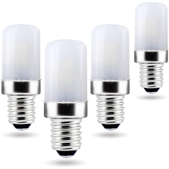 YANTONG E12 Dryer LED Bulb 120V for Dryer Drum, Water Ice Dispenser, Refrigerators, Night Light,2W Cool White 6000K, Non-dimmable, Pack of 4