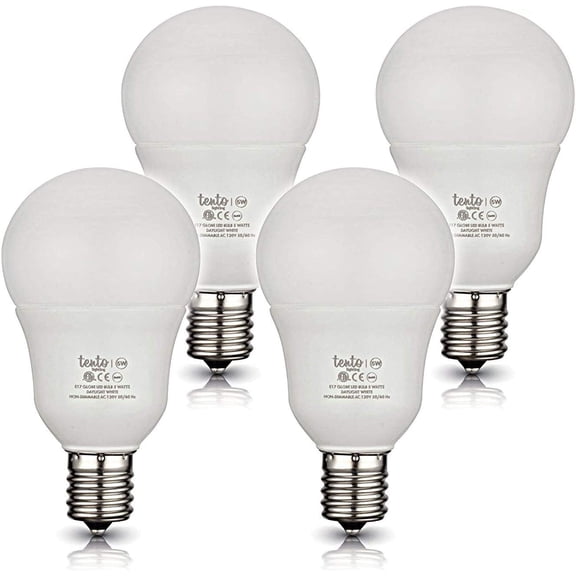 YANTONG E17 LED Bulbs for Ceiling Fan Fixtures 40w Incandescent Replacement Lightbulbs with Intermediate Edison Base 120v Warm White (4 Pack)