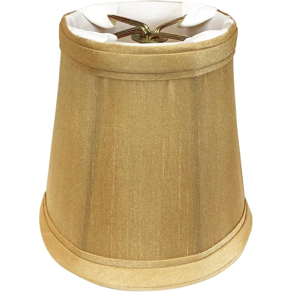 YANTONG Empire Chandelier Shade with Flame Clip Fitter,CS-102AGL, Antique Gold, 3 x 4.25 x 4.25