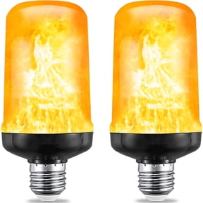 YANTONG Flame Light Bulbs, Flickering Light Bulb with 4 Modes Upside Down Effect, 5W E26 Base Orange LED Fire Lights for Halloween Christmas, Indoor Outdoor Party Home Patio Porch Decor