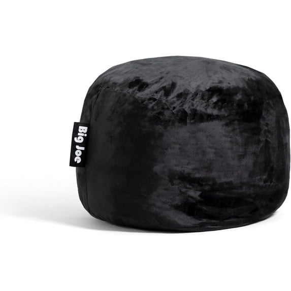 YANTONG Fuf Small Foam Filled Bean Bag Chair, Black Plush, Soft Polyester, 2 feet