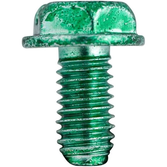 YANTONG GGS-1032HC Hex-Head Ground Screw, 10-32 x 3/8 inch, 100 Pk, Green