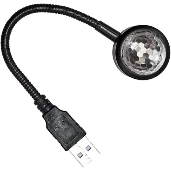 YANTONG Led Projector Lights Disco Lamp for Car USB Light Sound Activated Party Lights USB Plug Rotating Mini Disco for Home Room Dance Parties Birthday Bar Karaoke Interior Car