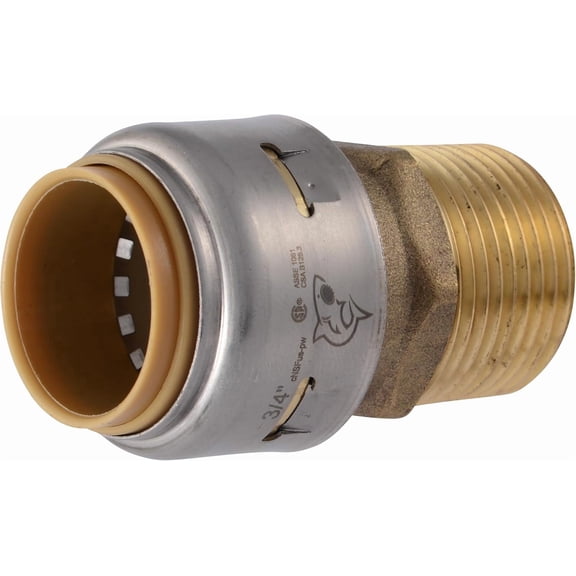 YANTONG Max 3/4 Inch MNPT Adapter, Push to Connect Brass Plumbing Fitting, PEX Pipe, Copper, CPVC, PE-RT, HDPE, UR134A
