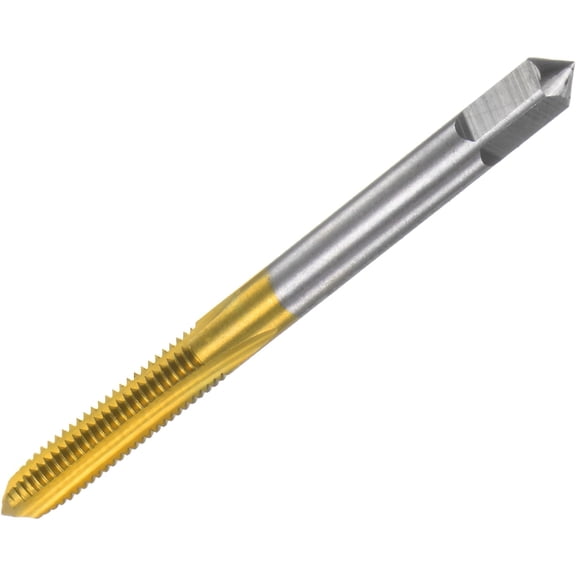 YANTONG Metric Thread Tap M5 x 0.8 H2 100mm Extra Long Titanium Coated M35 High Speed Steel Straight Flute Screw Thread Milling Machine Taps Threading Tapping Repair Tool
