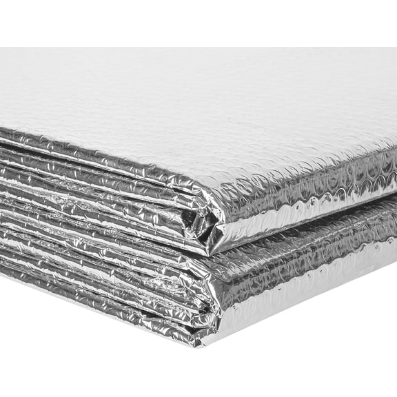 YANTONG Reflective Insulation Roll, 16IN x 10FT Double Bubble Wrap Insulation Sheet, Reflective Aluminum Foil 2MM Thermal Shield Radiant Barrier with 60 Pcs Adhesive Tapes for Window RV Attic Wall