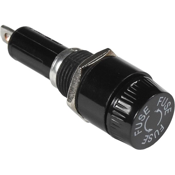 YANTONG Screw Cap Panel Mount Fuse Holder for 6x30mm Fuses 30A 250V AC, R3-14A2 BK/HKP-R, UL Listed