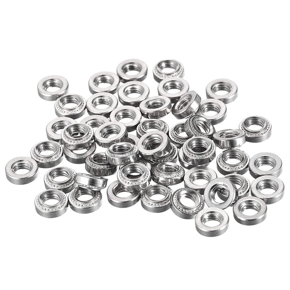 YANTONG Self -Clinching Nuts,#10-32 x 0.12-Inch Stainless Steel Rivet Nut Round Head Steel Metal Sheet Mounting Hardware Fastener 100pcs