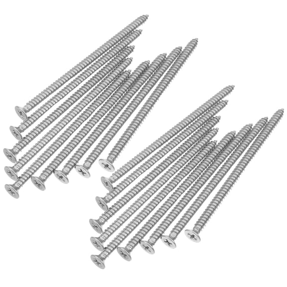 YANTONG Self Tapping Screws No Predrilling Required Stainless Steel 25pcs Flat Head Design 8x2 Inch Sturdy Fasteners for Wood and Furniture Assembly for Machinery Installation